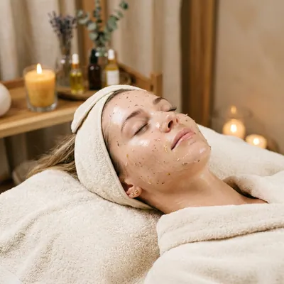 Tratamiento facial con mascarilla suave